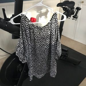 Express Cold Shoulder Key Hole Top